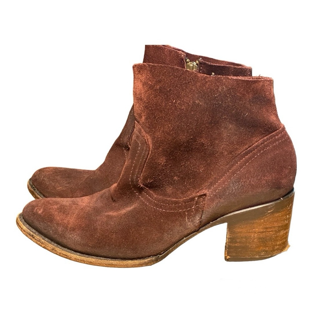 FREEBIRD BY STEVEN heeled pointed toe leather suede zip up boots women’s size 9
